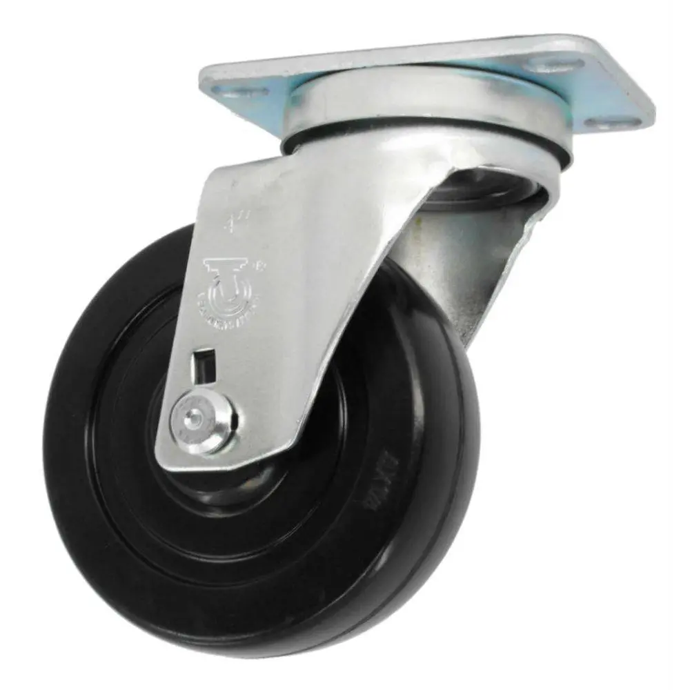 4" X 1-1/4" Hard Rubber Wheel Swivel Caster - 350 Lbs. Capacity 1