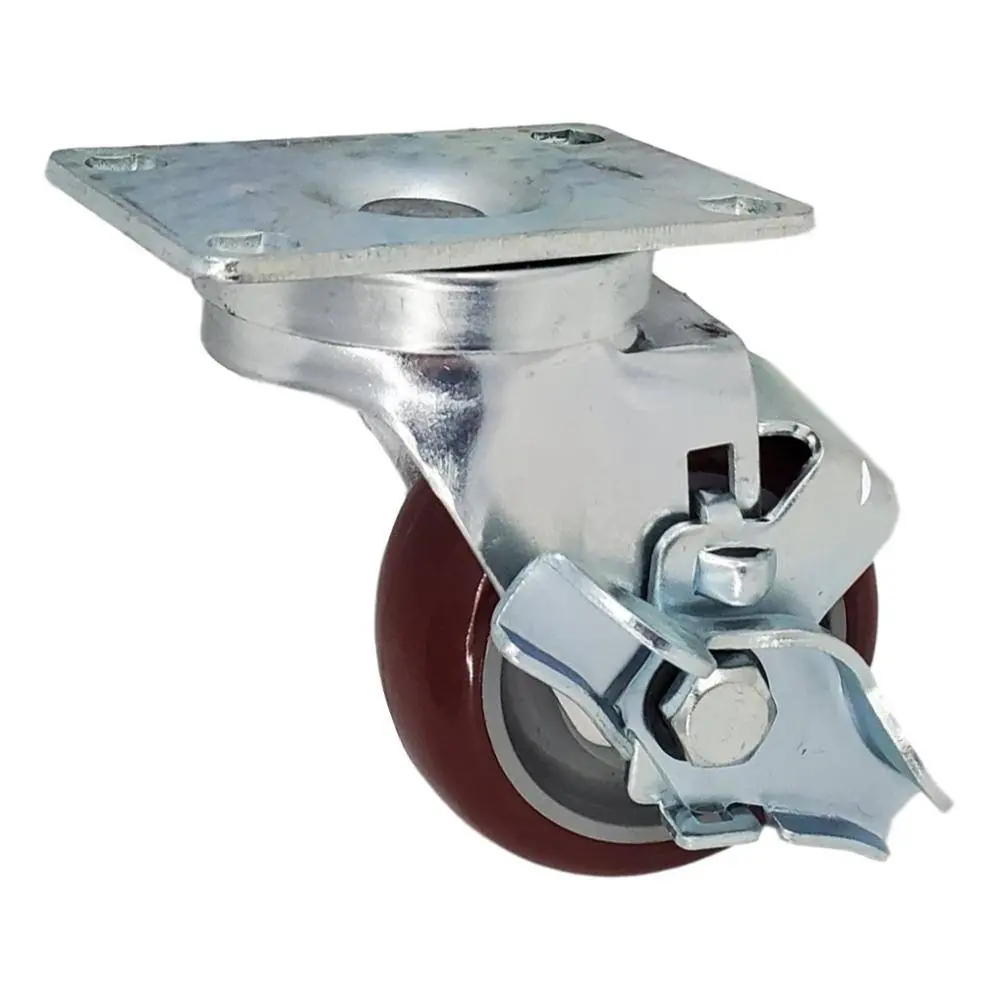 3" X 1-1/4" Polymadic Wheel Swivel Caster W/ Top Lock Brake - 300 Lbs. Capacity 1