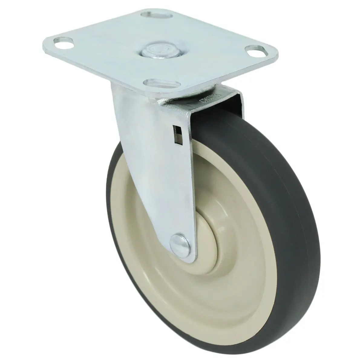 6" X 1-1/4" Poly-Pro Wheel Swivel Caster 4" X 4-1/2" Top Plate - 350 Lbs. Capacity 1