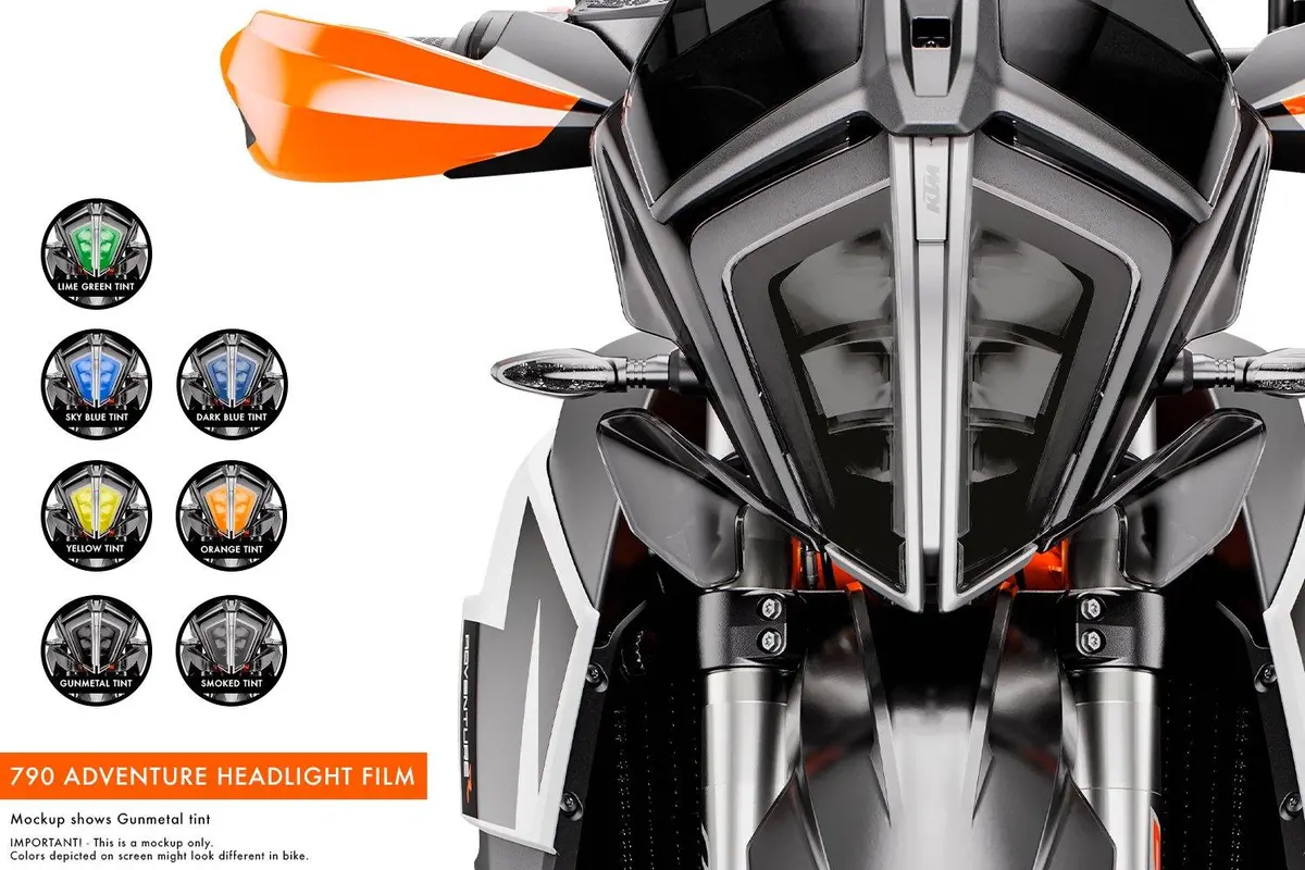 Premium Headlight Tinted Film For Ktm 790/890 Adventure R/S 1