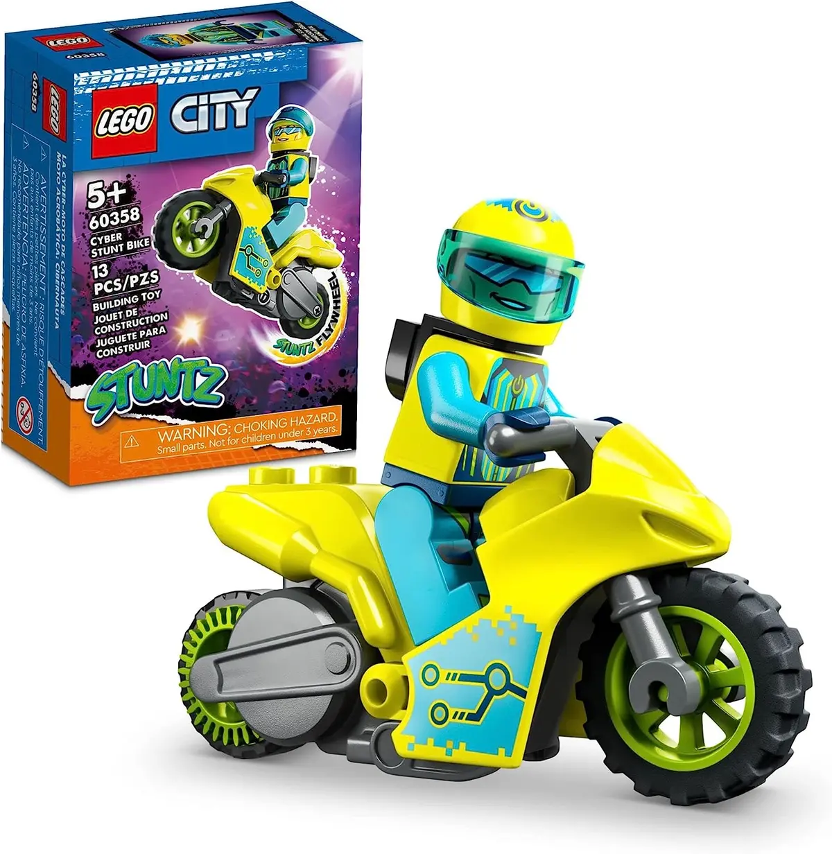 Motoriza Lego City Stuntz Cyber Stunt Bike 60358 1