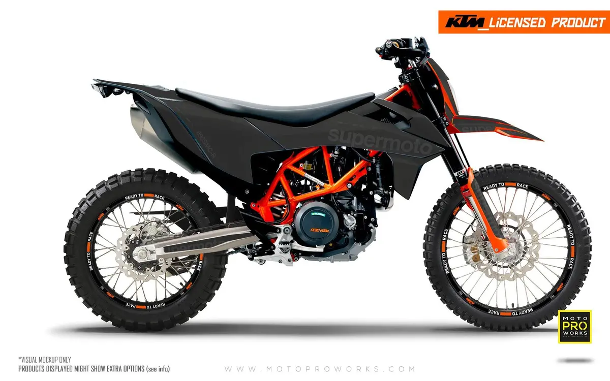 Ktm 690 Enduro Graphics - "Type" (Grey) 1