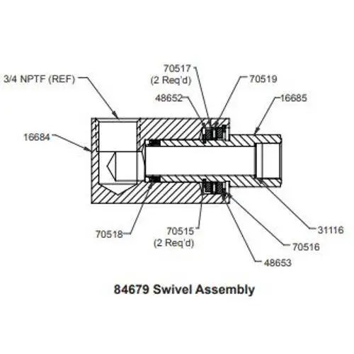 Swivel Assembly For Hose Reel 84672 1