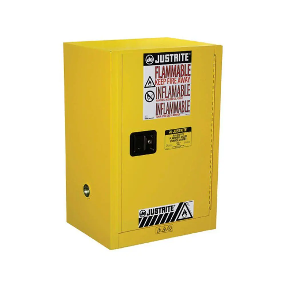 Sure-Grip Ex Compac Flammable Safety Cab., 12 Gal, 1 Shelf, 1 M/C Dr 1