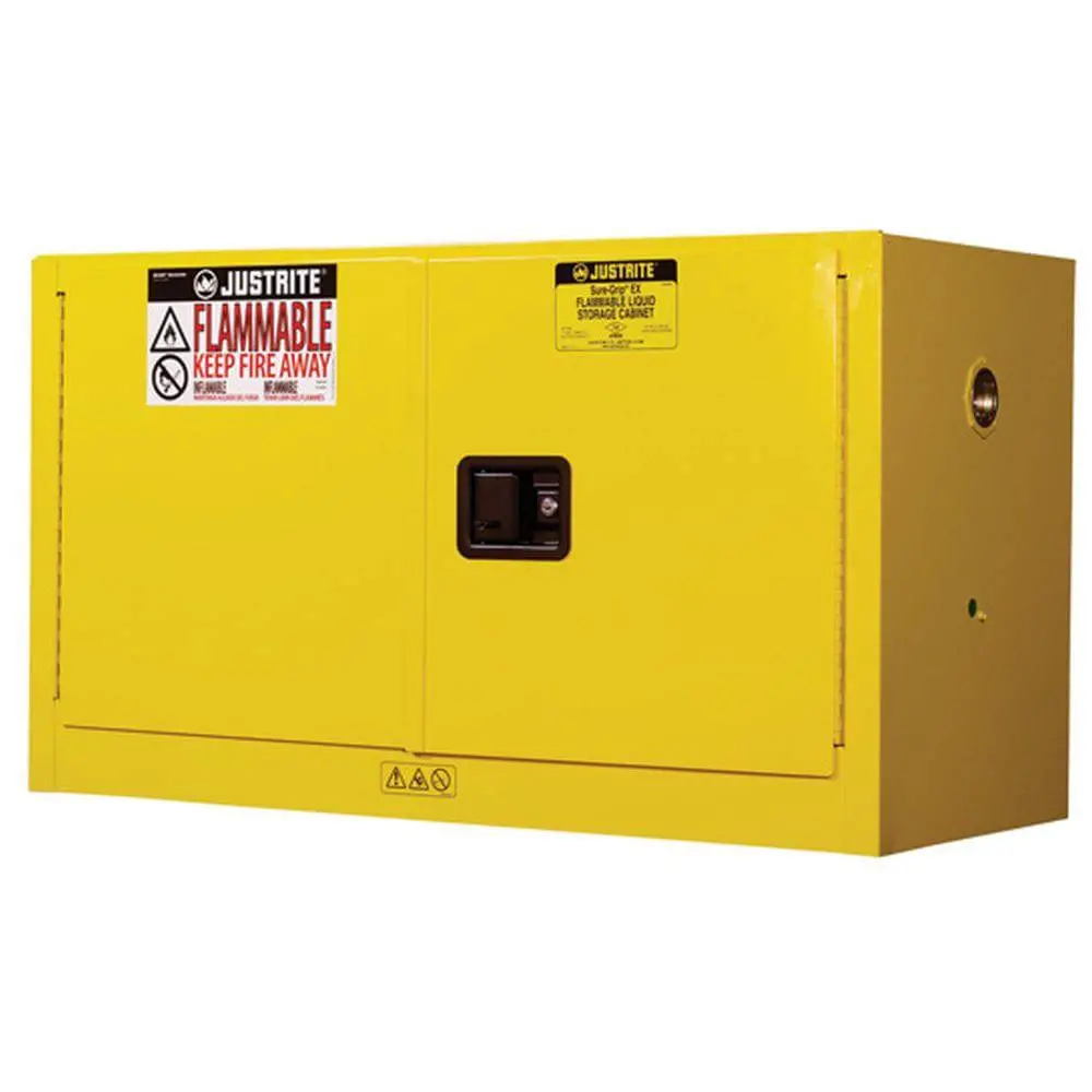 Sure-Grip Ex Piggyback Flammable Safety Cab, 17 Gal, 1 Shlf, 2 M/C Drs 1