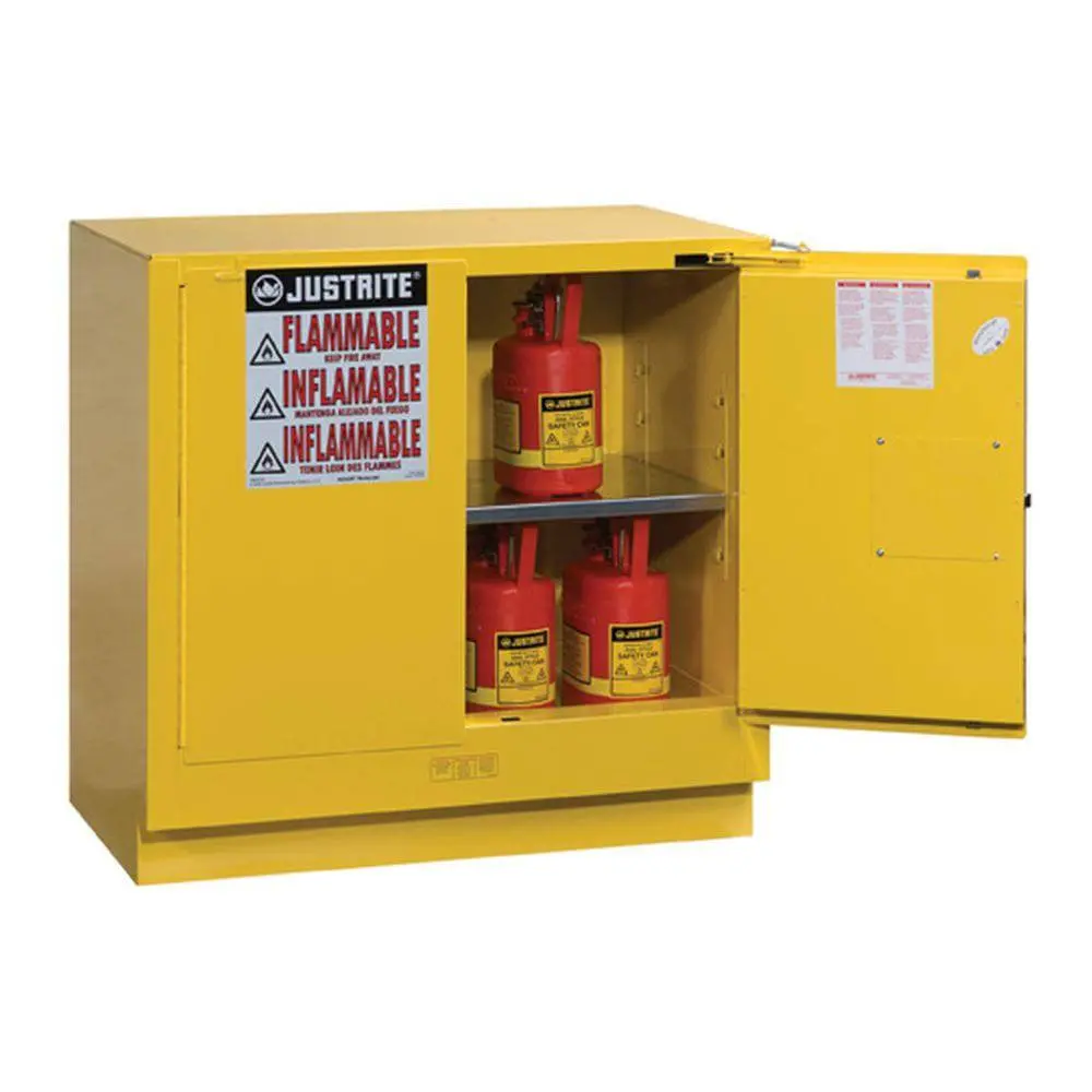 Sure-Grip Ex Undercounter Flammable Safety Cab., 22 Gal, 2 S/C Dr 1
