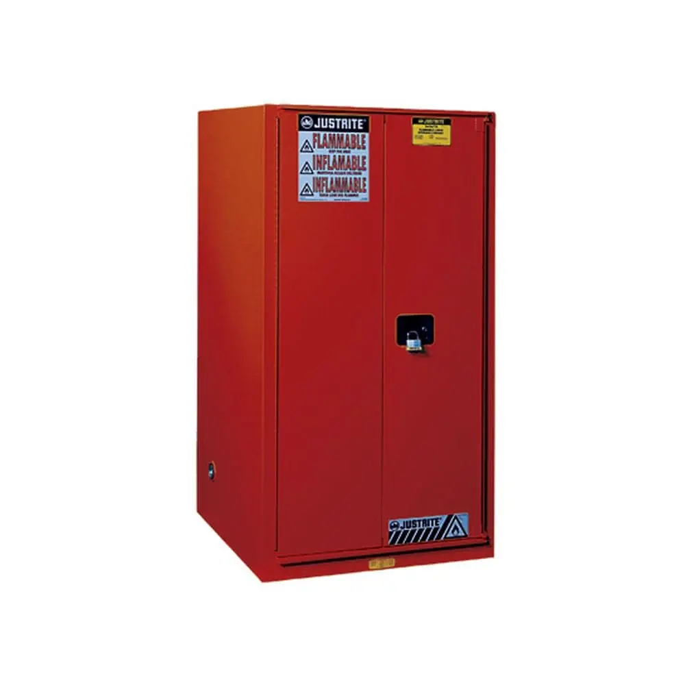 Sure-Grip Ex Flammable Safety Cabinet, 60 Gal, 2 Shlv, 2 S/C Dr Red 1