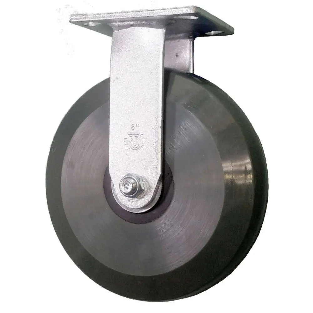 8" X 2" Ergolastomer Wheel Rigid Caster - 1250 Lbs. Capacity 1
