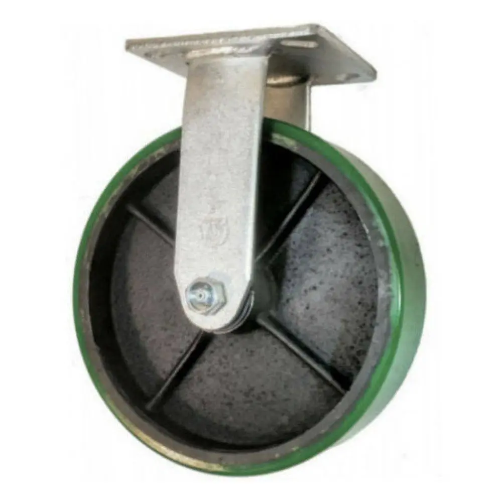8" X 2" Polyon Cast Wheel Rigid Caster - 1250 Lbs. Capacity 1