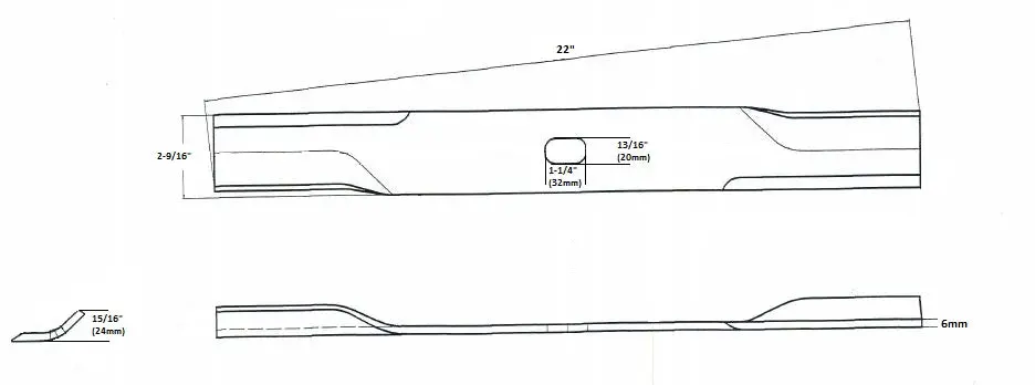 Farm King 966719 60" Mower Blades - Set Of 3 2