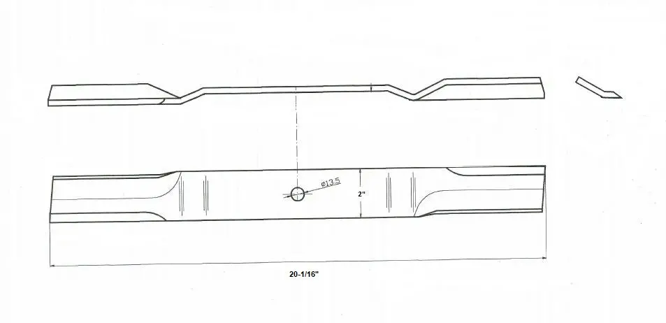 King Kutter 502320 5' Finish Mower Blades - Set Of 3 2
