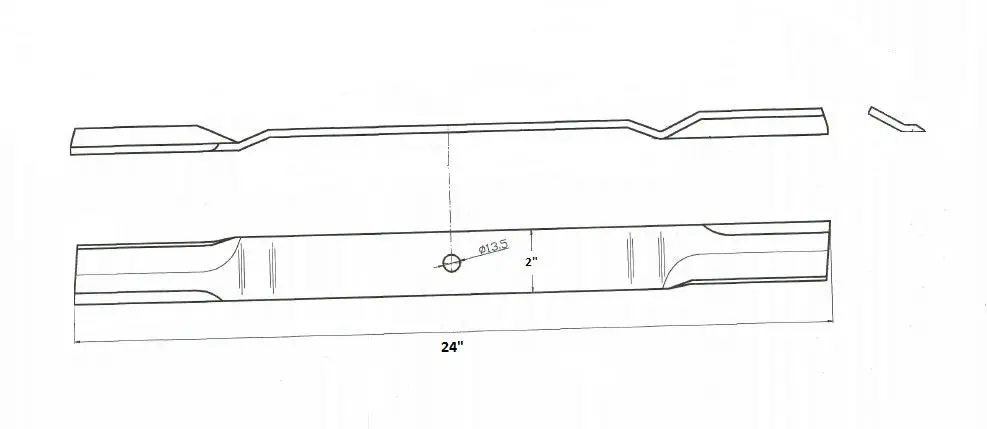 King Kutter 502324 6' Finish Mower Blades - Set Of 3 2