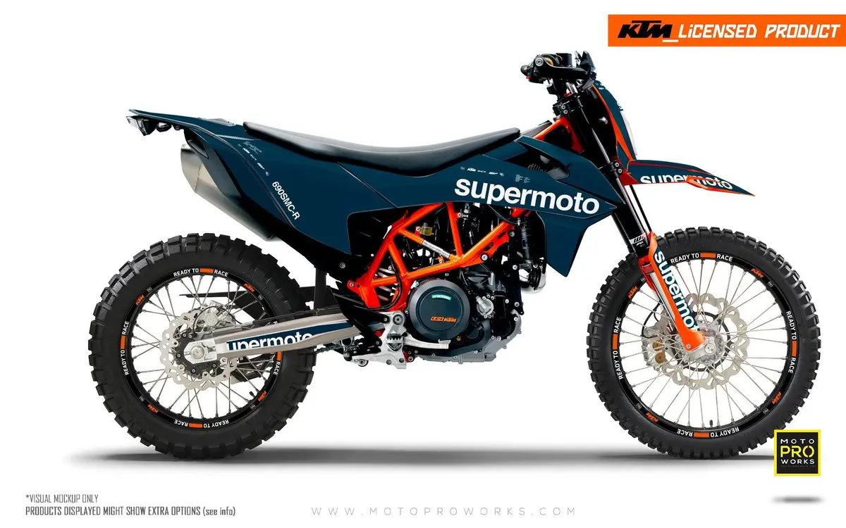 Ktm 690 Enduro Graphics - "Type" (Blue) 1