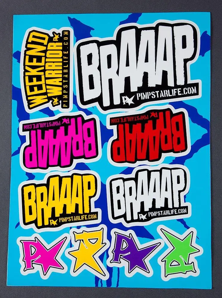 Pimpstar Sticker Sheets - Ps/Braap Edition 1