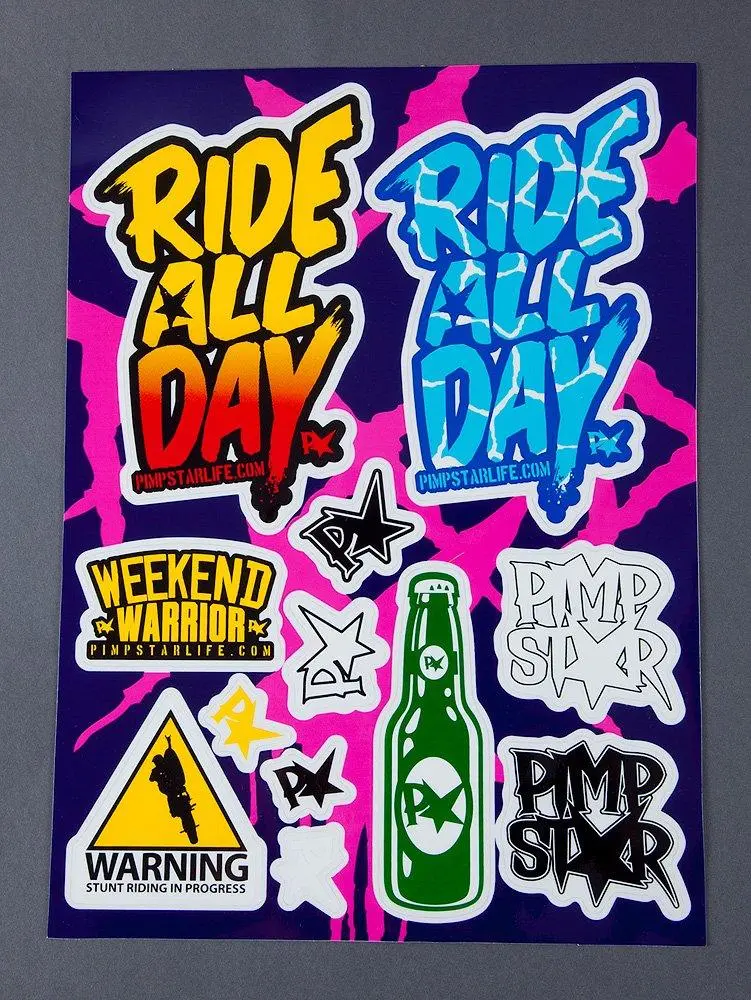 Pimpstar Sticker Sheets All Day Edition 1