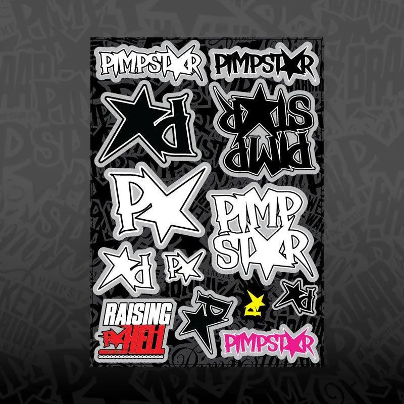 Pimpstar Sticker Sheets - Logo Edition 1