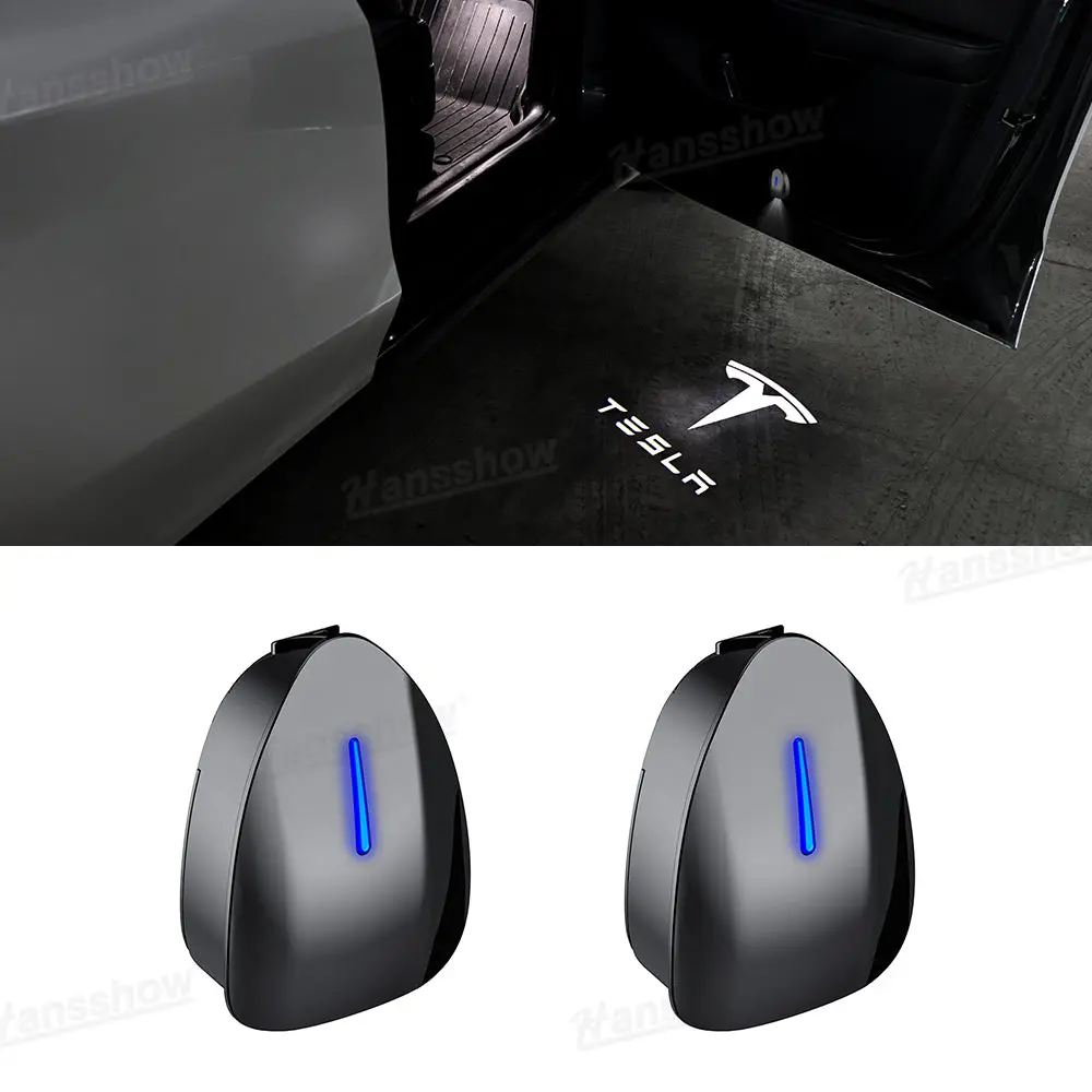 Welcome Door Projector Lights With Rotating Logo Projection For Tesla Model... 1