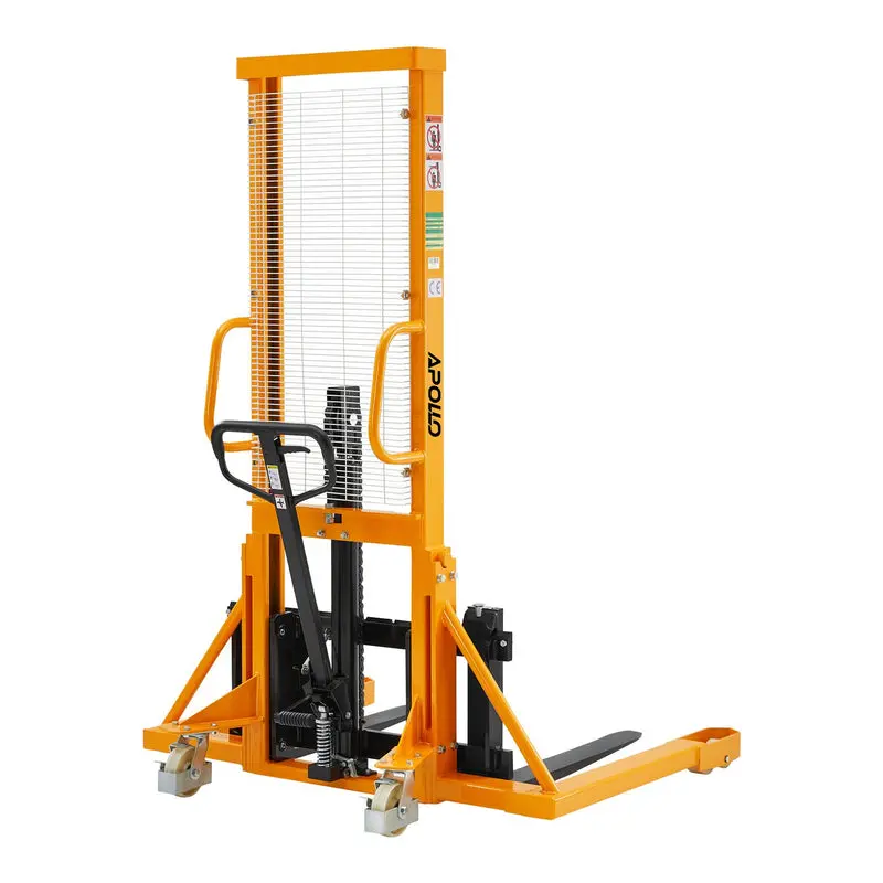 Straddle Legs Pallet Stacker, 1100-2200 Lbs Capacity, 63" Lift Height 1