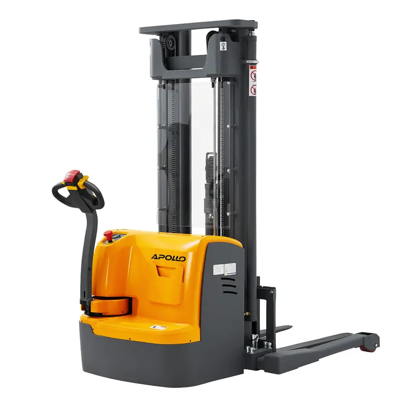 Powered Forklift Full Electric Walkie Stacker, 3300 Lbs Capacity 1