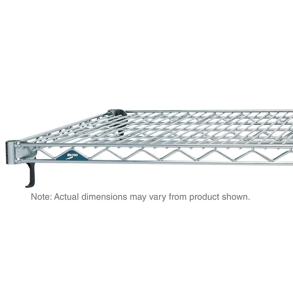 Metro Super Adjustable Super Erecta Industrial Wire Shelf, Polished Stainless Steel 1