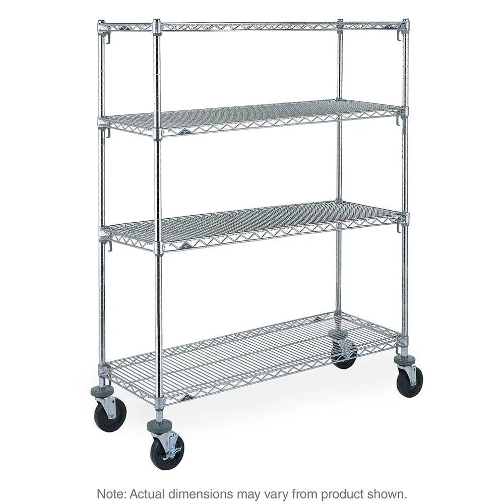 Metro Adjustable Super Erecta Industrial 4 Shelf Stem Caster Cart 1