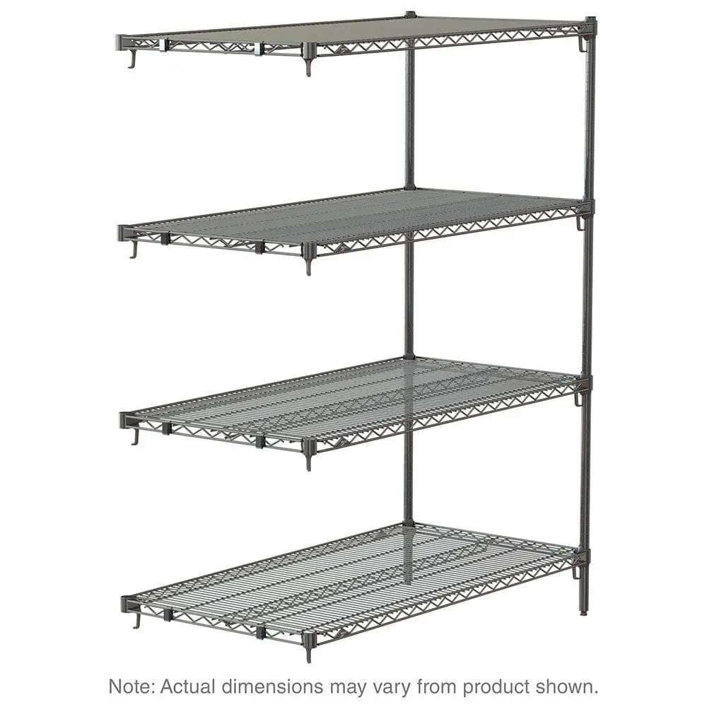 Metro Super Adjustable Super Erecta Industrial Wire Shelving Add-On Unit, Chrome 1