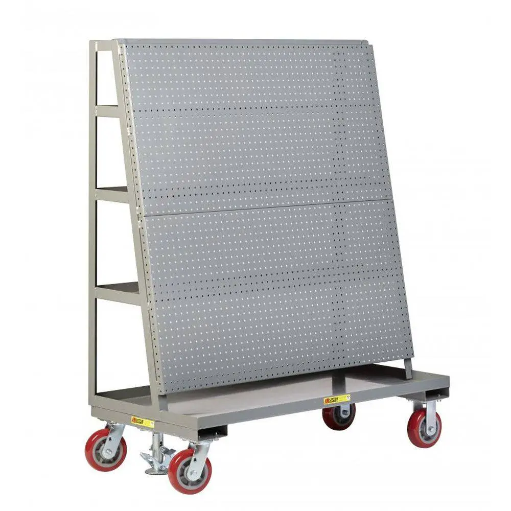 Mobile Pegboard W/ Back Shelf Storage 1