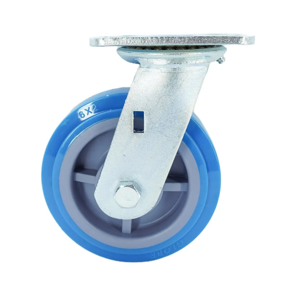 6In X 2In Pu Top Plate Swivel Caster - 904 Lbs 1