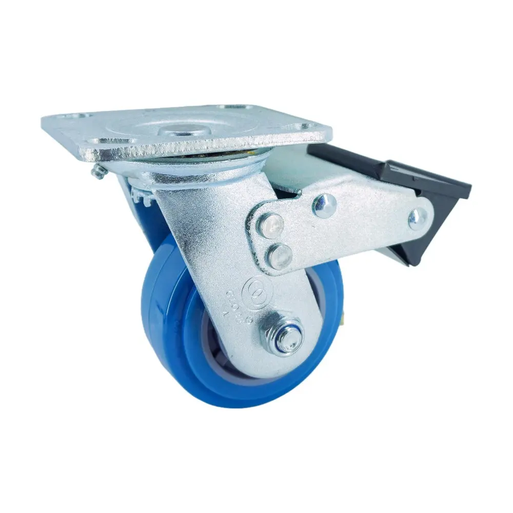 4In X 2In Pu Swivel Caster With Dual Brake - 617 Lbs 1