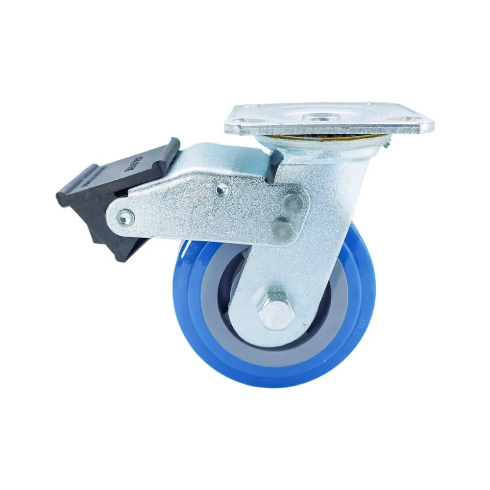 5In X 2In Pu Swivel Caster With Dual Brake - 772 Lbs 1