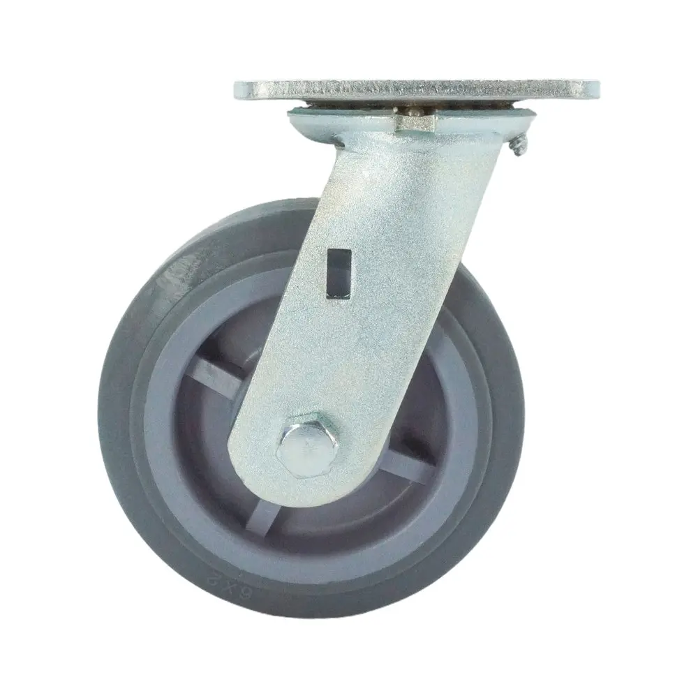 6In X 2In Tpr Top Plate Swivel Caster - 617 Lbs 1