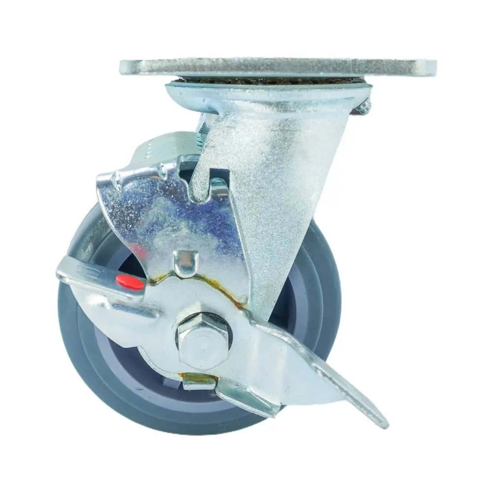 5In X 2In Tpr Swivel Caster With Side Brake - 397 Lbs 1