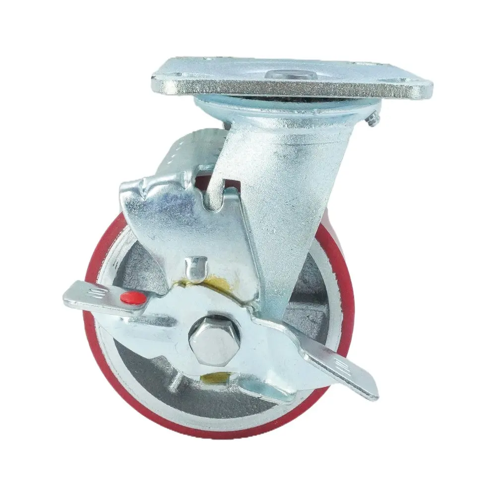 5In X 2In Pu (Iron Core) Swivel With Side Brake - 772 Lbs 1