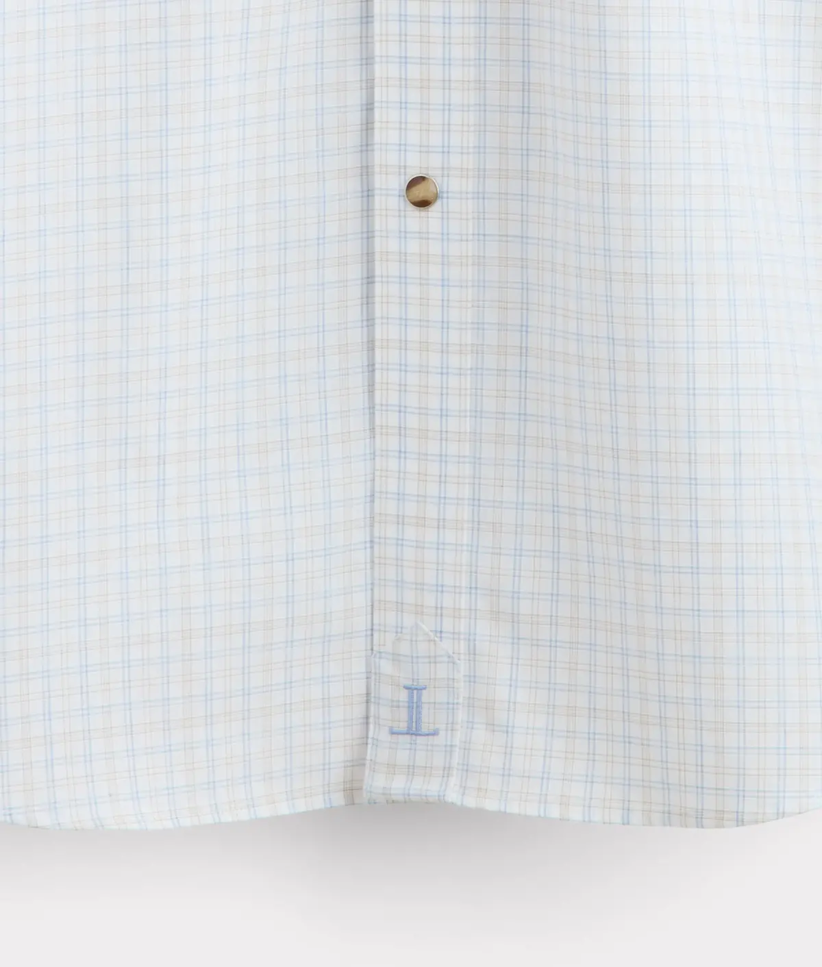 El Paso Cowboy Fit :: Blue/Tan Mini Check 3