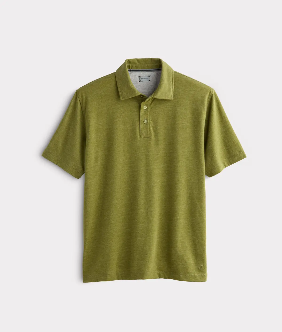 Lucchese Pima Blend Polo :: Olive 1