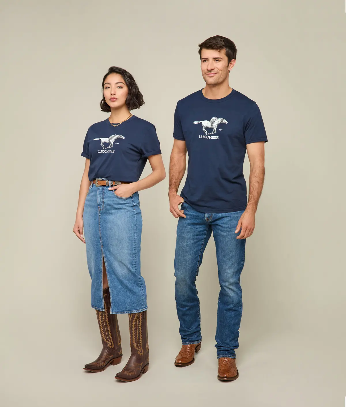 Lucchese Racehorse Tee :: Navy 1