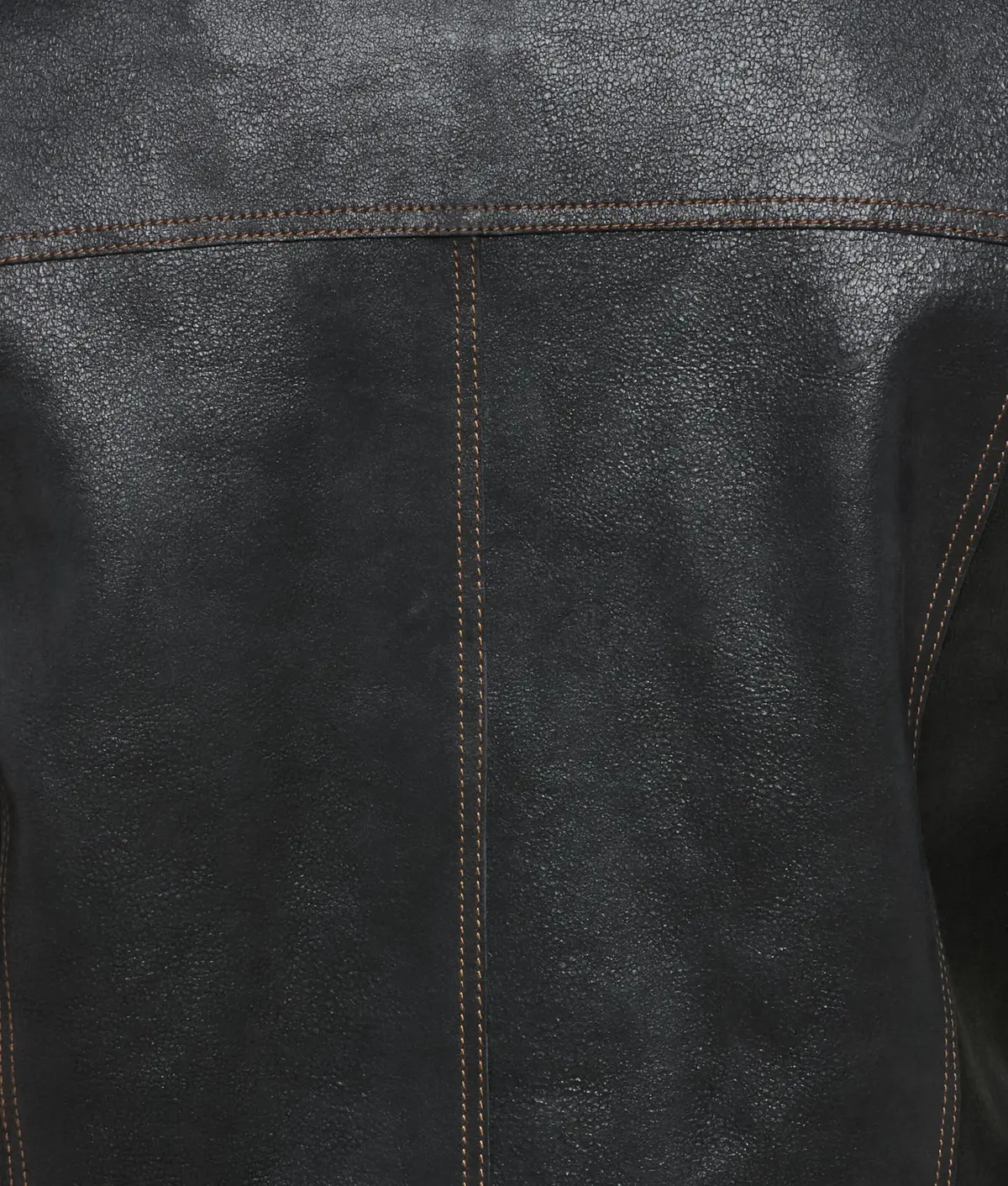 Leather Trucker Jacket :: Black 3