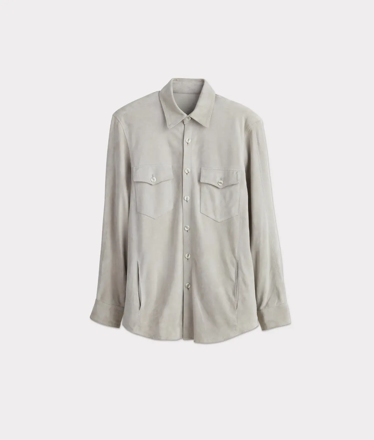 Suede Overshirt :: Grey 1