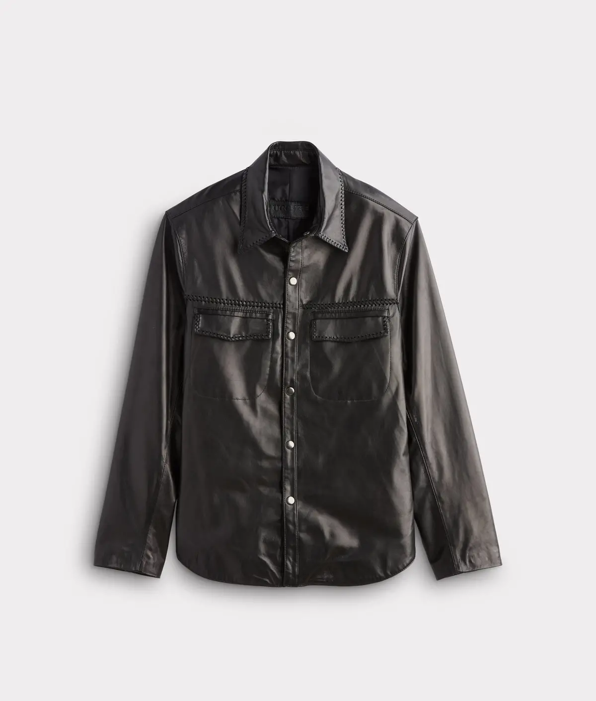 Clint Leather Shacket :: Black 1