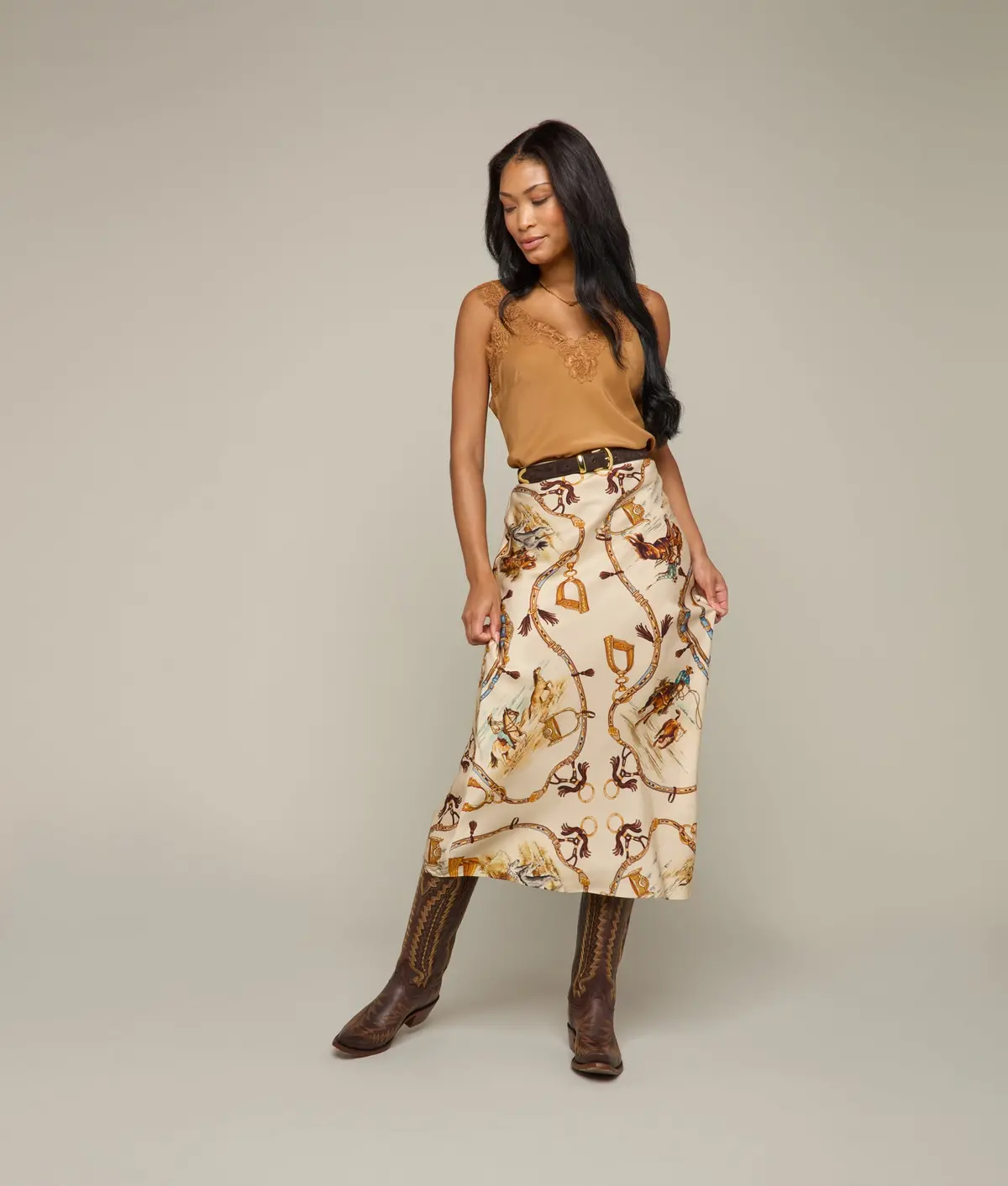 Carolina Skirt :: Cream/Multi 3