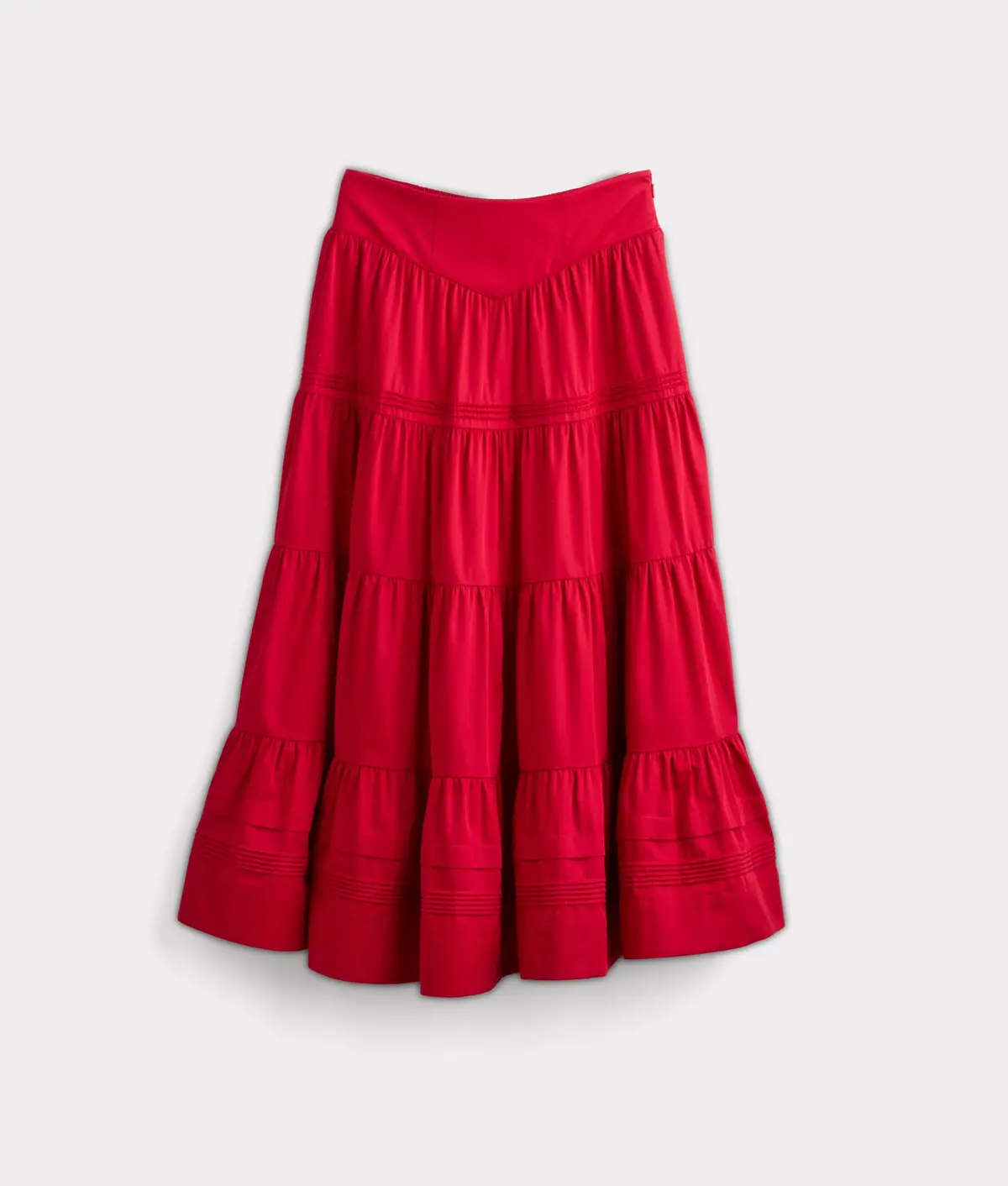 Dakota Tiered Skirt :: Red 1