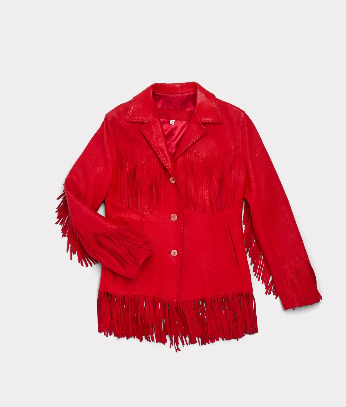 Tallulah Fringe Jacket :: Red 1