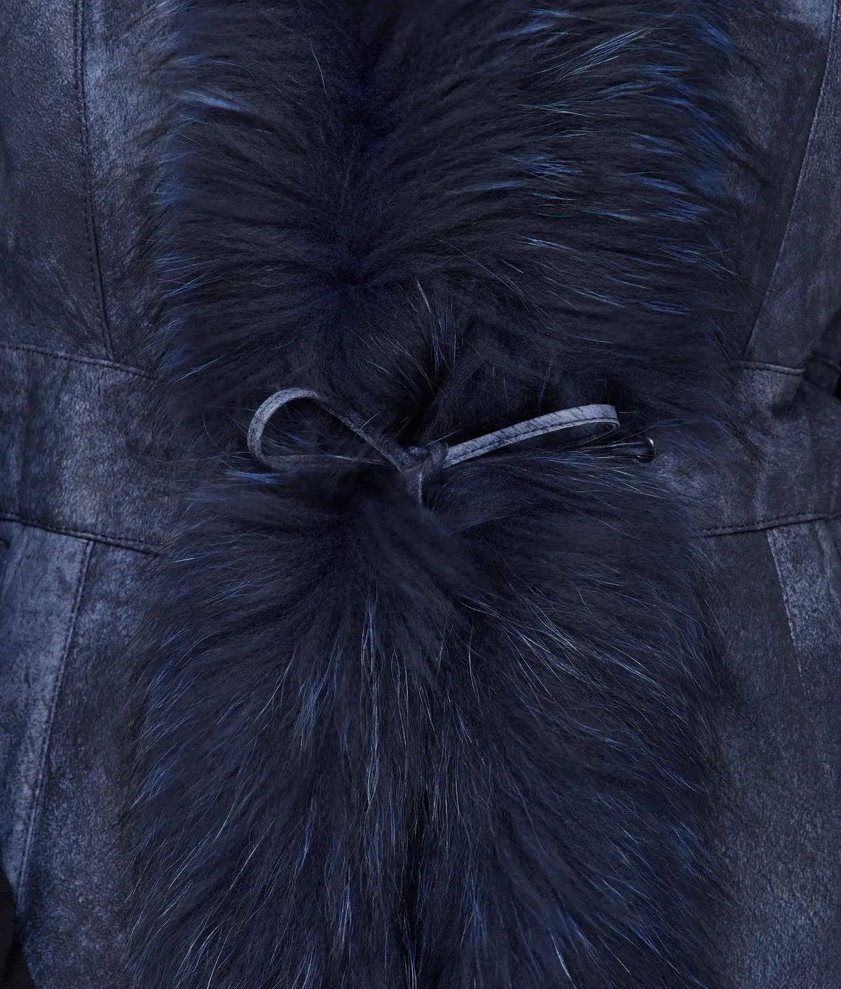 Serphina Fur Vest :: Navy 3