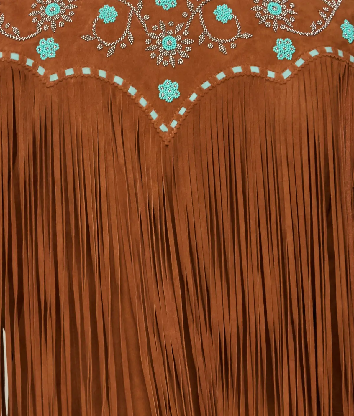 Ellie Beaded Fringe Jacket :: Brown 4