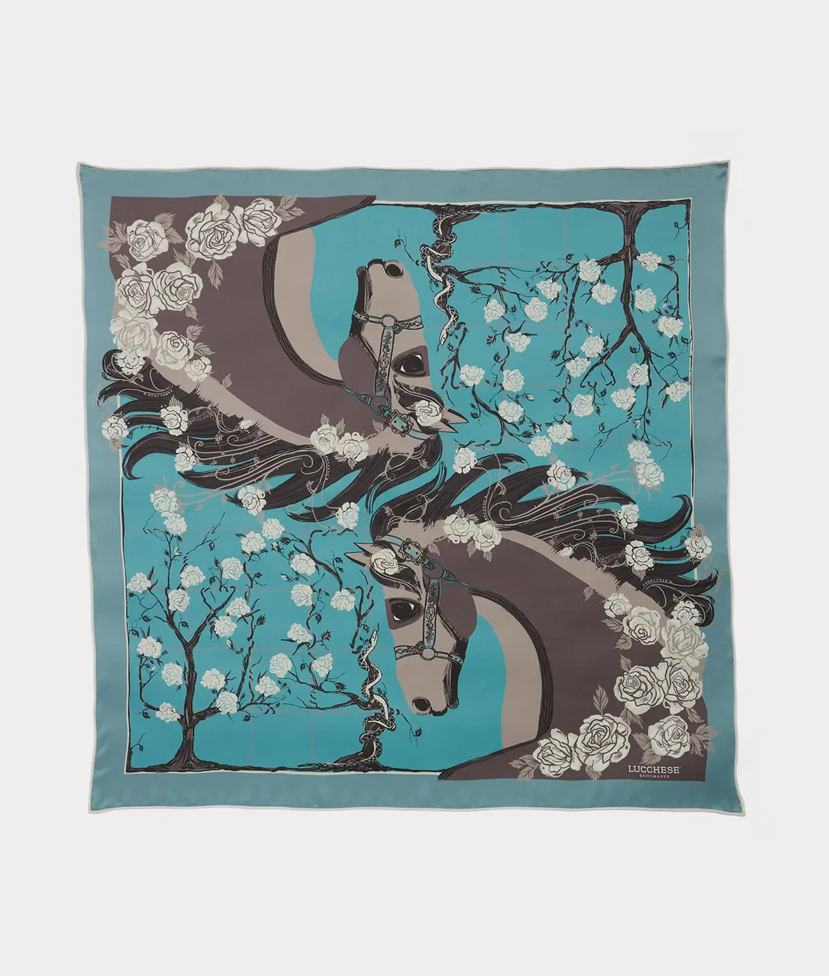 Cavalry Rose Scarf :: Blue 1