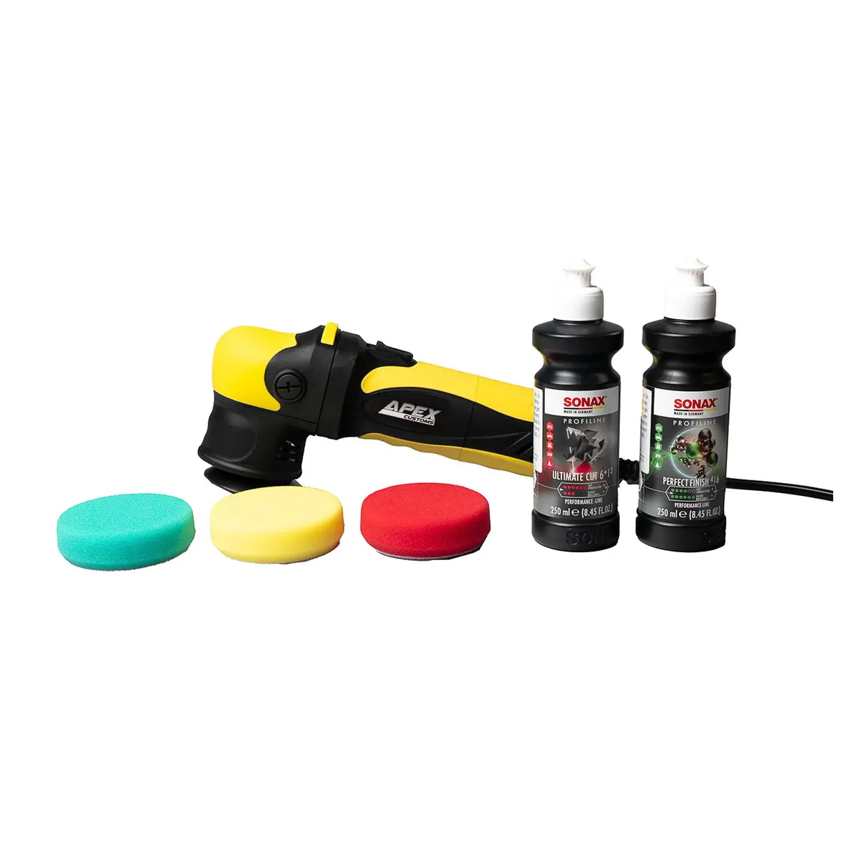Apex Customs Grasshopper V3 Mini Da Polisher - Pads And Compounds Pack 1