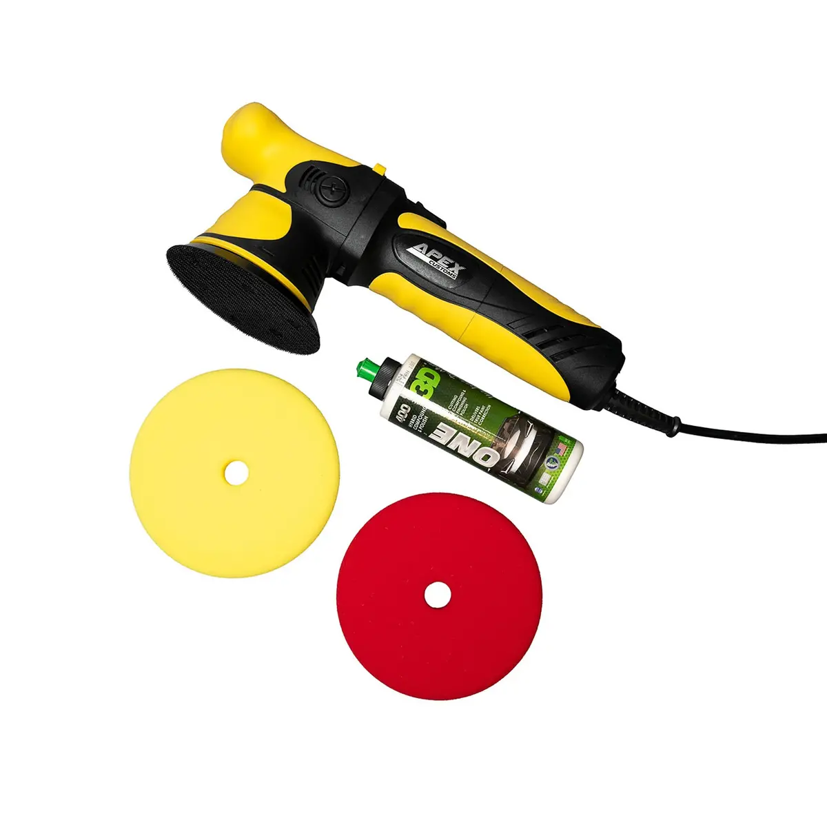 Apex Customs Karate Kid V3 - 9Mm Da Polisher - Pad And Compound Pack 3