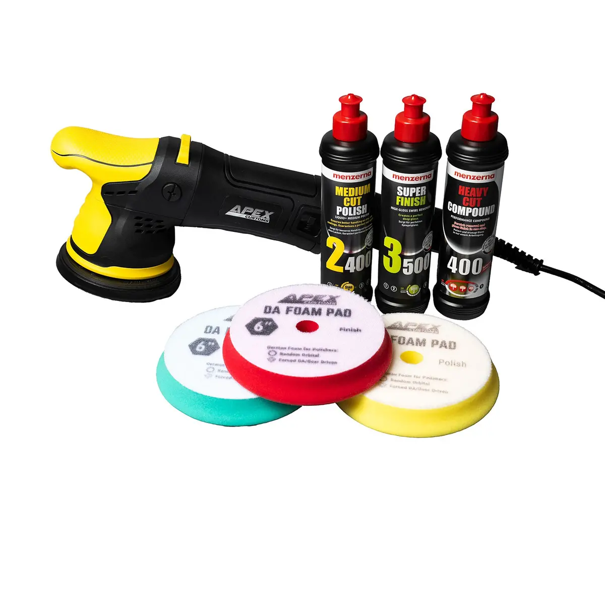 Apex Customs Sensei Pro 21Mm Da Polisher - Pads And Compounds Premium Pack 1