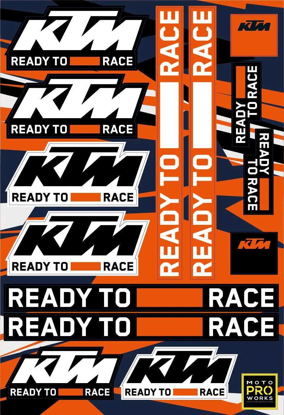 Ktm Sticker Sheets - "Ready" 1