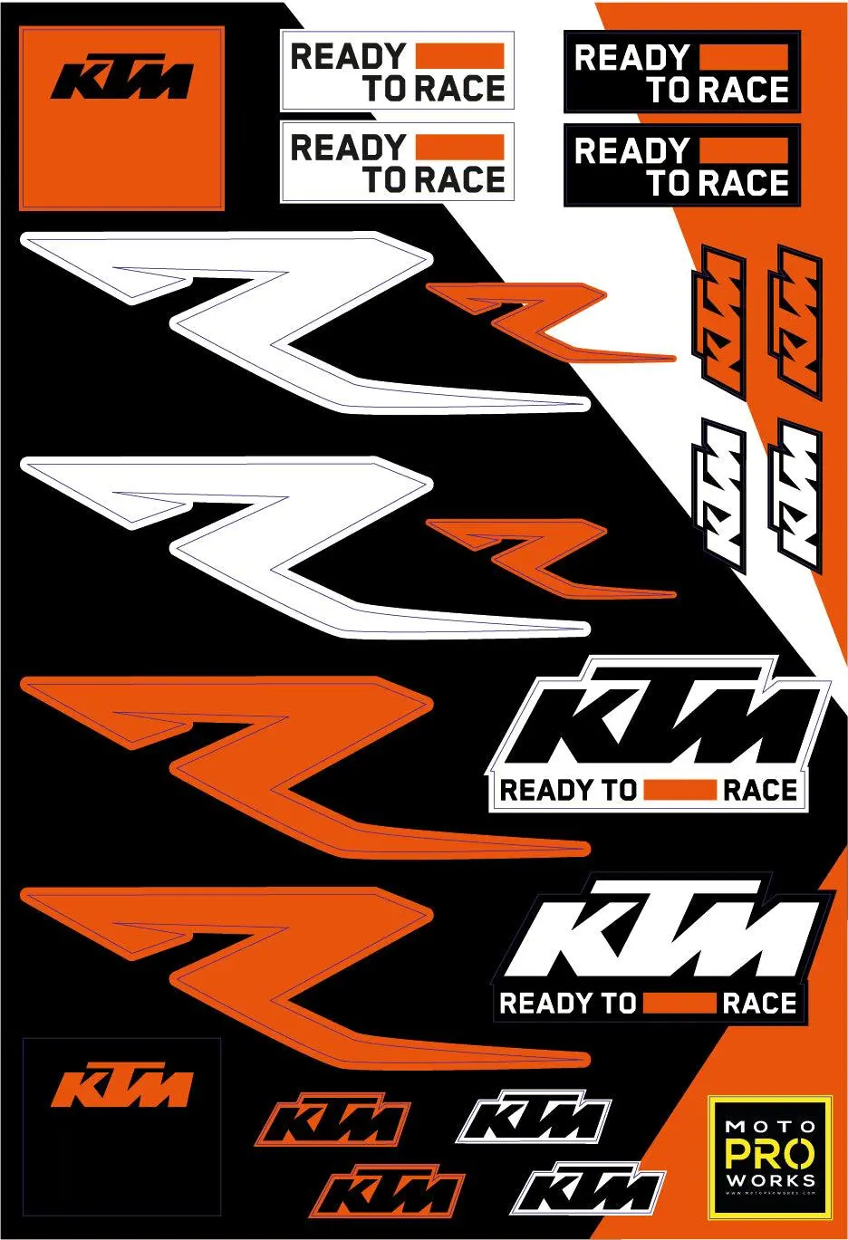 Ktm Sticker Sheets - "R-Two" 1